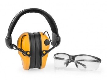 Aktywne ochronniki słuchu RealHunter ACTiVE Pro pomarańczowe + okulary ochronne